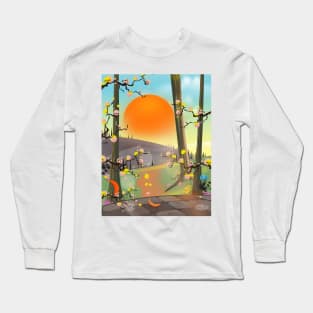 Cartoon Landscape Long Sleeve T-Shirt